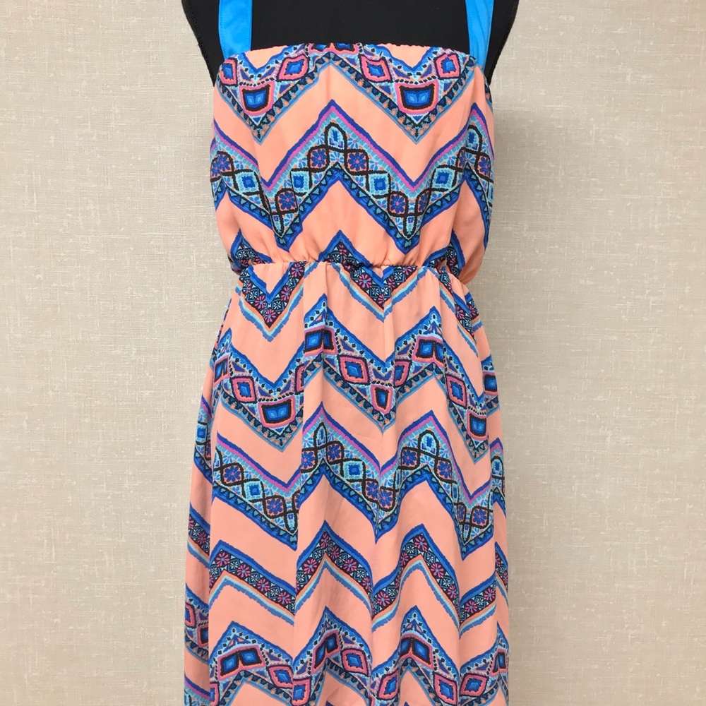 URBAN ROSE PINK AND BLUE SUNDRESS SIZE MEDIUM